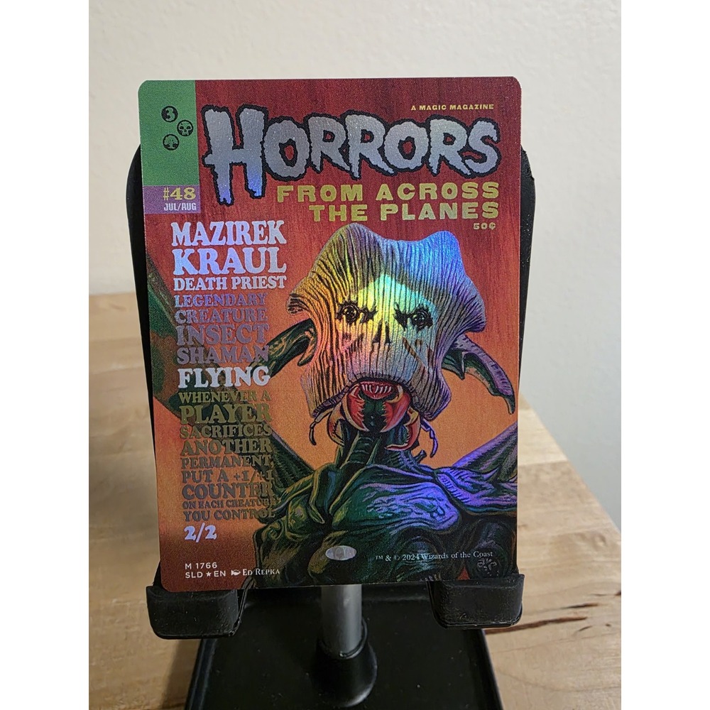 MTG Magic The Gathering Secret Lair Poster Foil Mazirek Kraul Death Priest NM